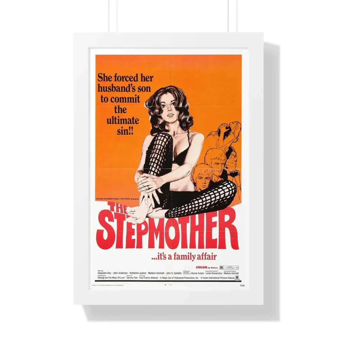 THE STEPMOTHER 1972 - Framed Movie Poster 16″ x 24″ White - The Sticker Space