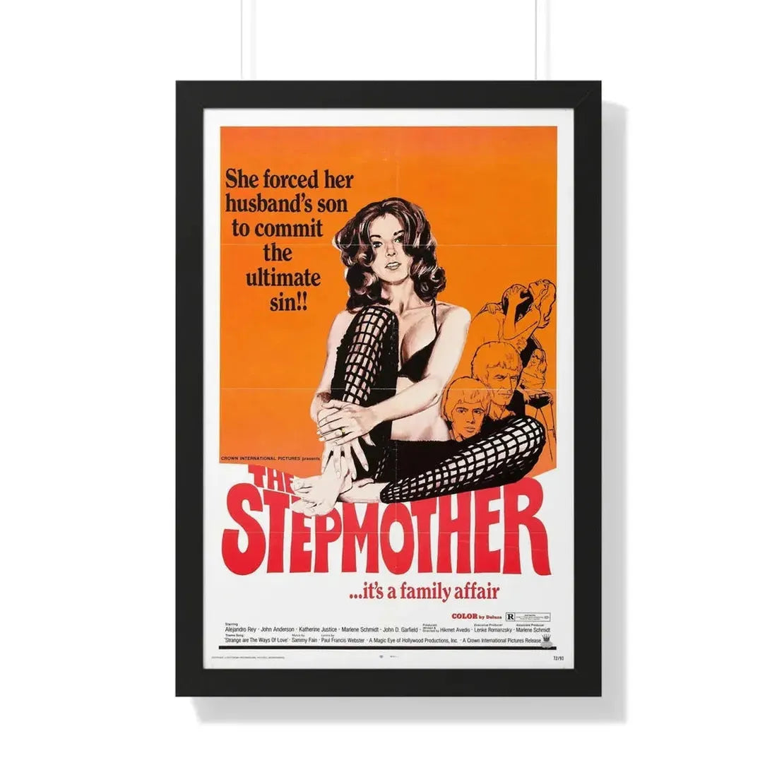 THE STEPMOTHER 1972 - Framed Movie Poster 20" x 30" Black - The Sticker Space