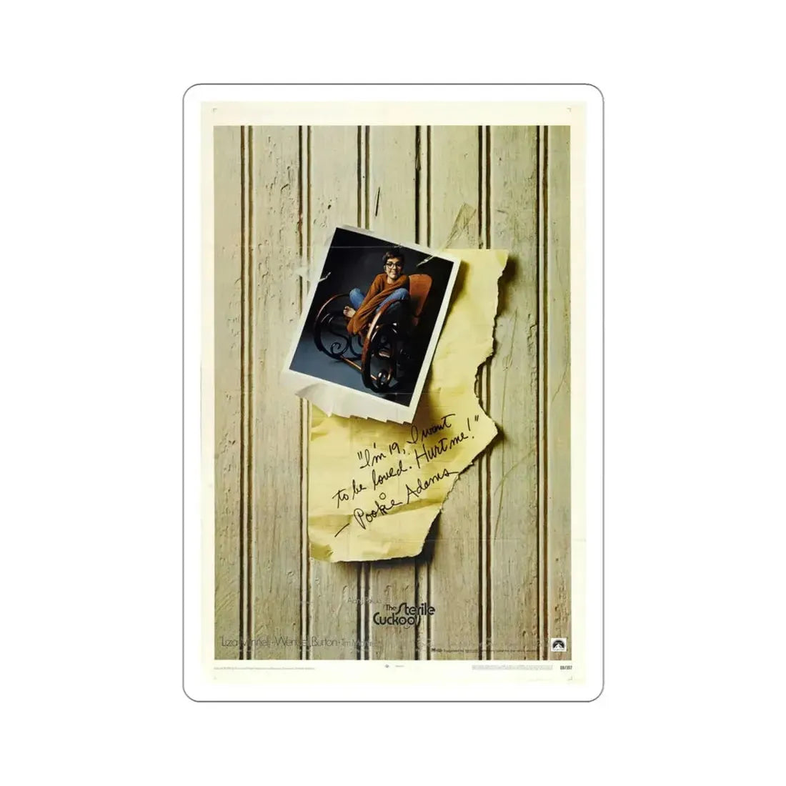 The Sterile Cuckoo 1969 Movie Poster STICKER Vinyl Die-Cut Decal 4 Inch - The Sticker Space