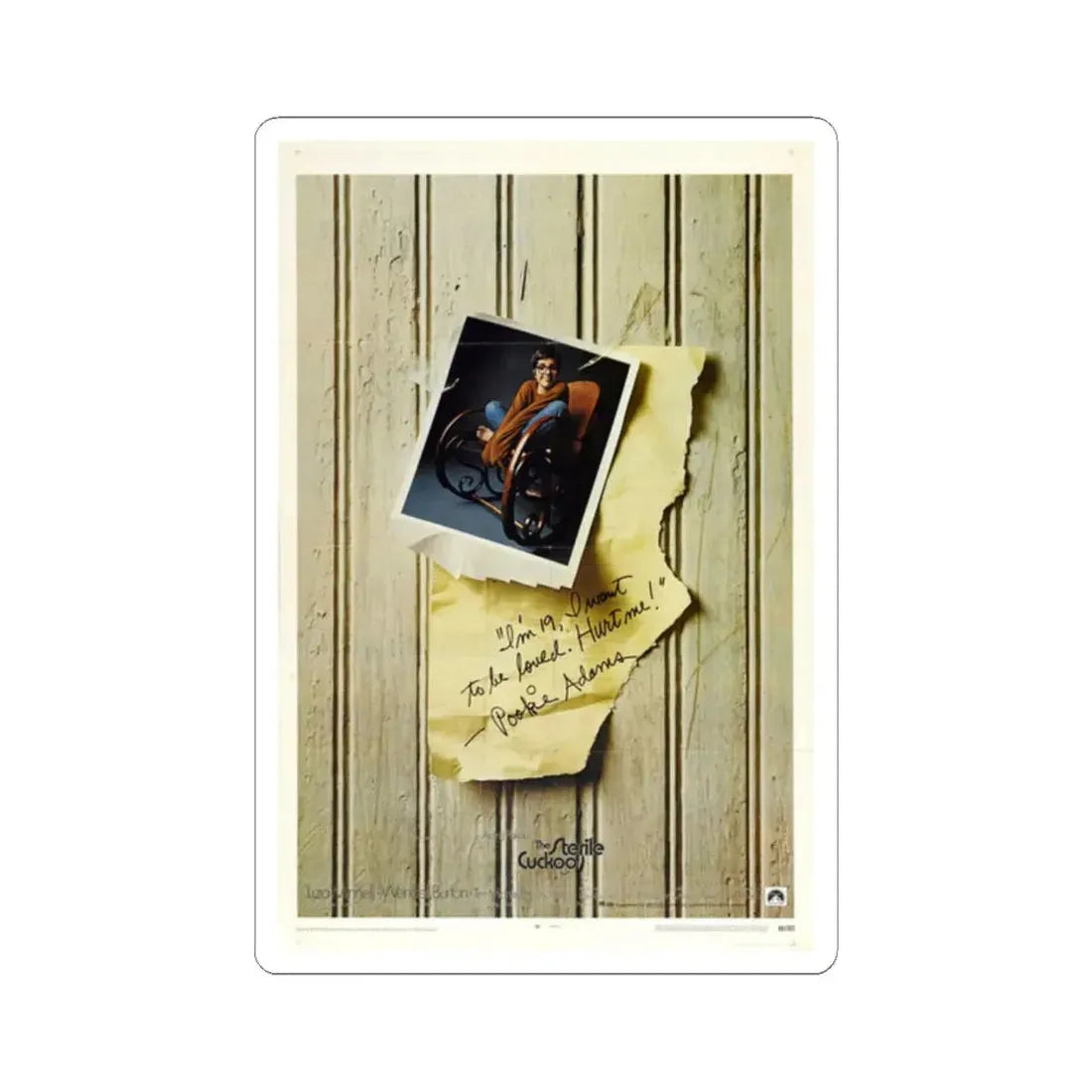 The Sterile Cuckoo 1969 Movie Poster - STICKER Vinyl Kiss-Cut Decal 2 Inch White - The Sticker Space