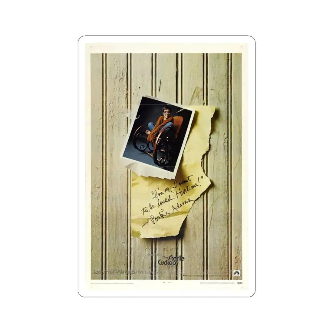 The Sterile Cuckoo 1969 Movie Poster - STICKER Vinyl Kiss-Cut Decal 3 Inch White - The Sticker Space