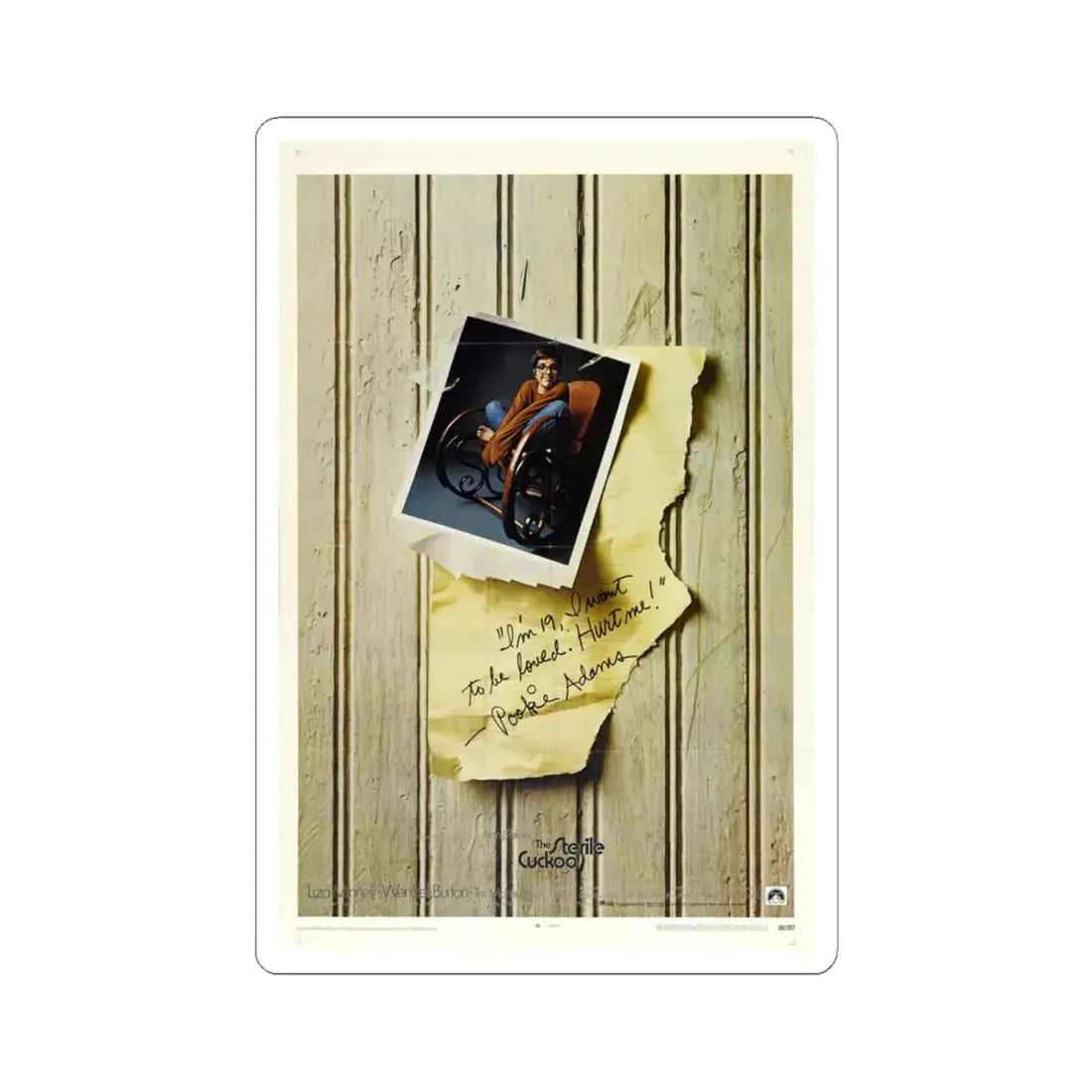 The Sterile Cuckoo 1969 Movie Poster - STICKER Vinyl Kiss-Cut Decal 4 Inch White - The Sticker Space