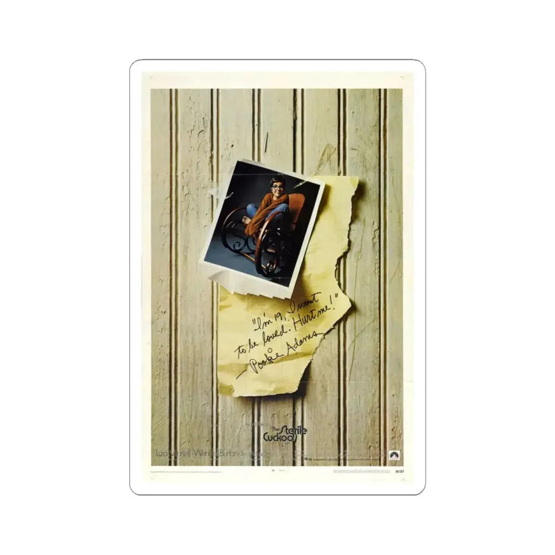 The Sterile Cuckoo 1969 Movie Poster - STICKER Vinyl Kiss-Cut Decal 6 Inch White - The Sticker Space