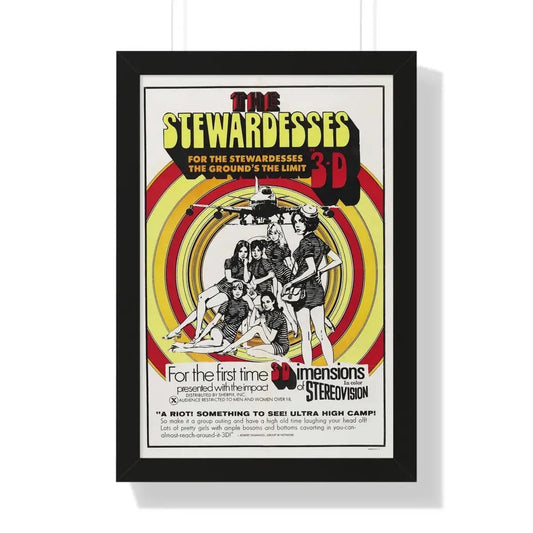 THE STEWARDESSES (IN 3-D) 1969 - Framed Movie Poster 16″ x 24″ Black - The Sticker Space