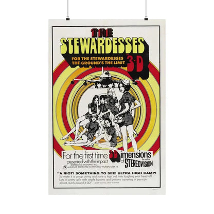 THE STEWARDESSES (IN 3-D) 1969 - Paper Movie Poster 24″ x 36″ Matte - The Sticker Space