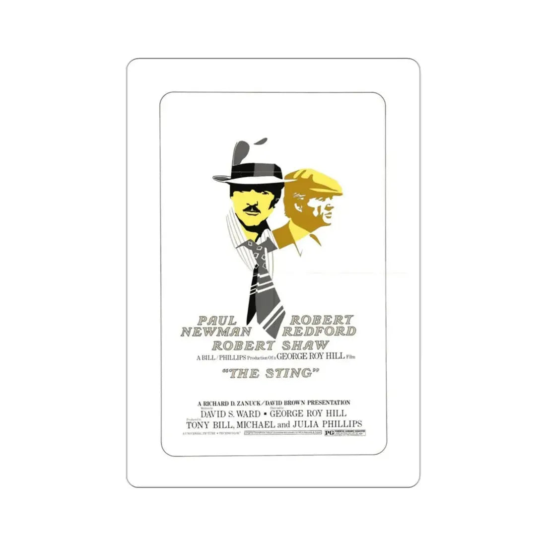 The Sting 1973 3 Movie Poster STICKER Vinyl Die-Cut Decal 3 Inch - The Sticker Space