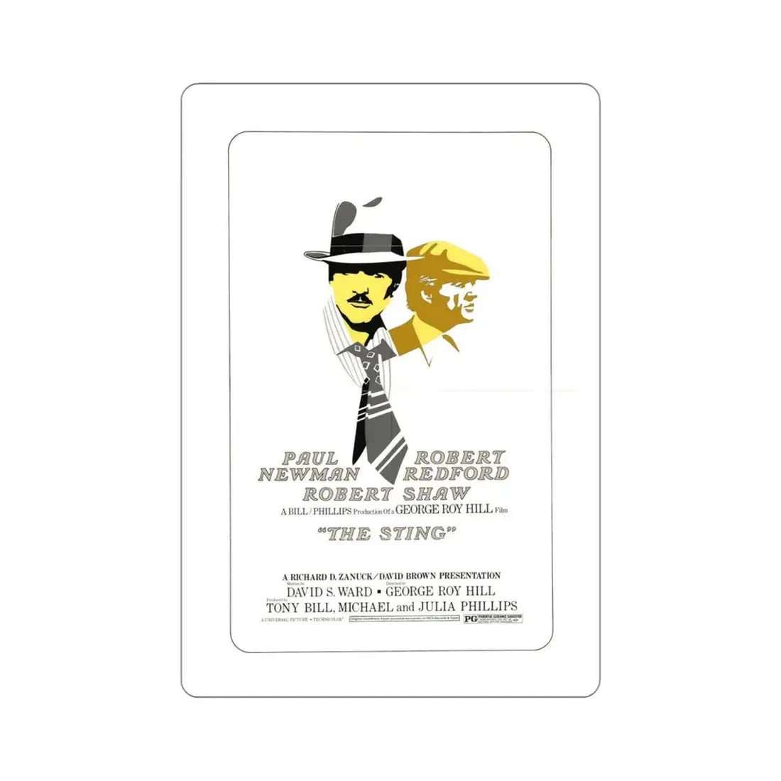 The Sting 1973 3 Movie Poster STICKER Vinyl Die-Cut Decal 5 Inch - The Sticker Space