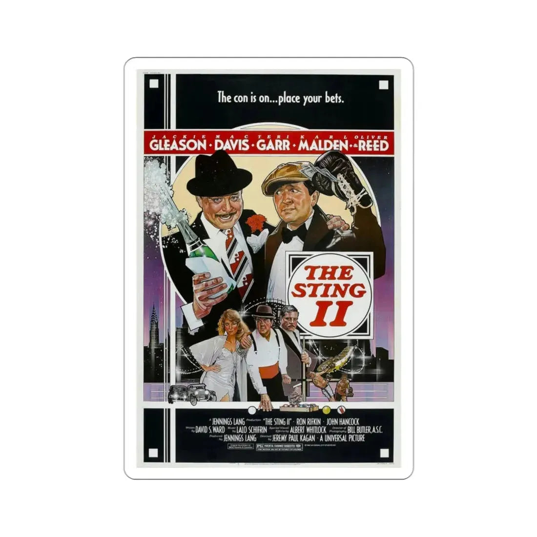 The Sting II 1983 Movie Poster STICKER Vinyl Die-Cut Decal 3 Inch - The Sticker Space