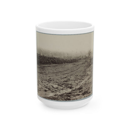 The Stone-Wall At Foot Of Marye's Heights Held By Cobb's Brigade, C.S.A., Dec. 13, 1862(2) (U.S. Civil War) White Coffee Mug-15oz-The Sticker Space