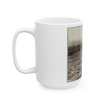 The Stone-Wall At Foot Of Marye's Heights Held By Cobb's Brigade, C.S.A., Dec. 13, 1862(2) (U.S. Civil War) White Coffee Mug-The Sticker Space