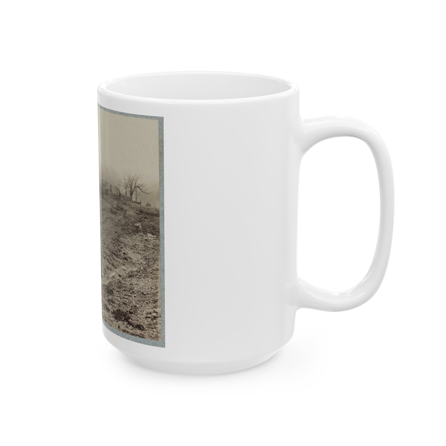 The Stone-Wall At Foot Of Marye's Heights Held By Cobb's Brigade, C.S.A., Dec. 13, 1862(2) (U.S. Civil War) White Coffee Mug-The Sticker Space