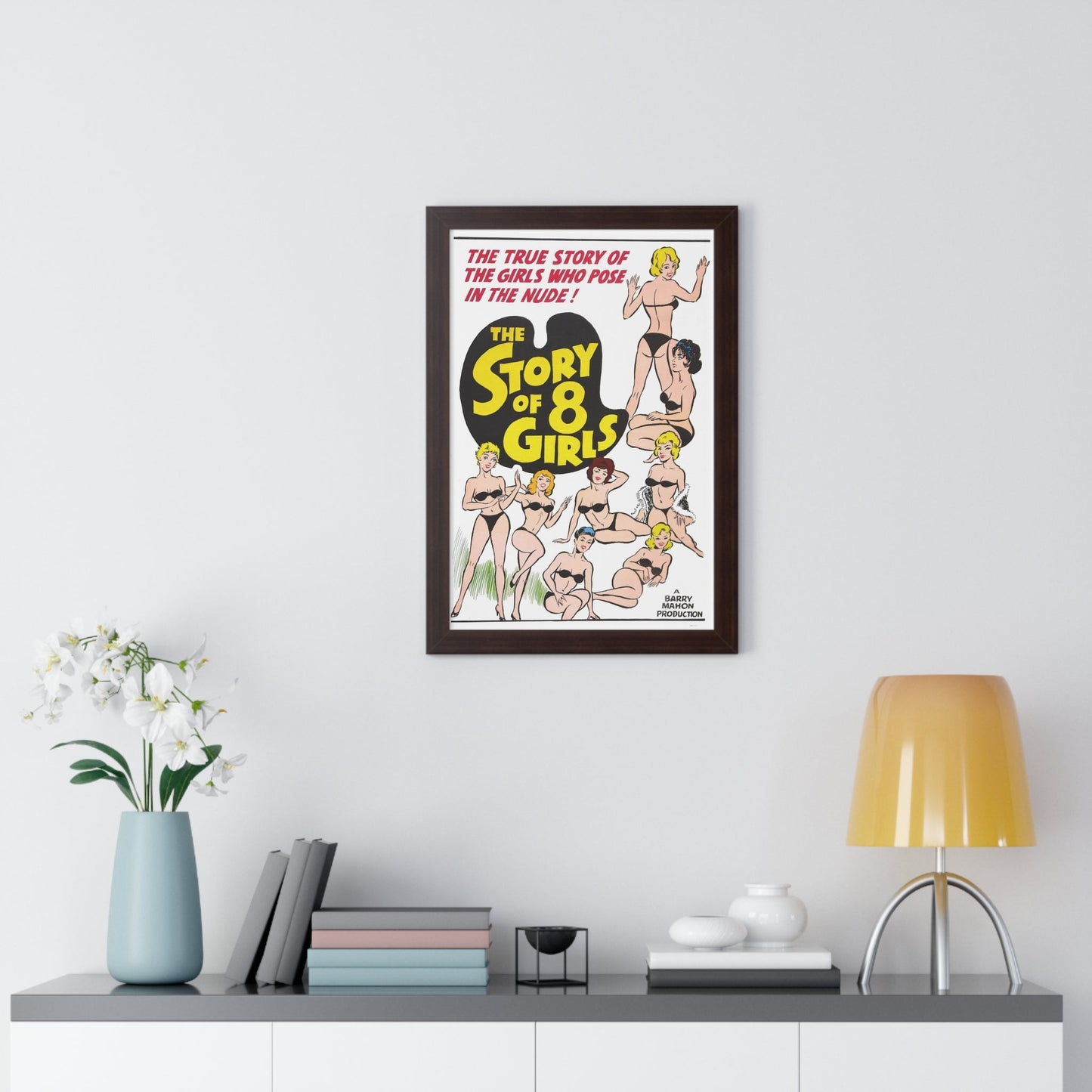 THE STORY OF 8 GIRLS 1965 - Framed Movie Poster-The Sticker Space