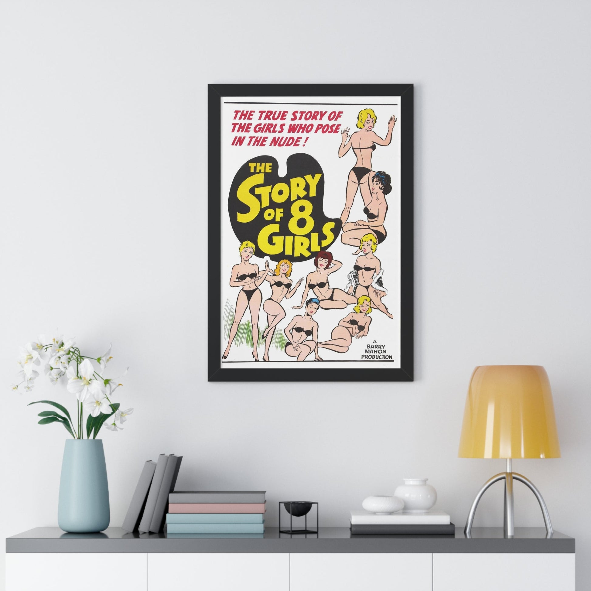 THE STORY OF 8 GIRLS 1965 - Framed Movie Poster-The Sticker Space