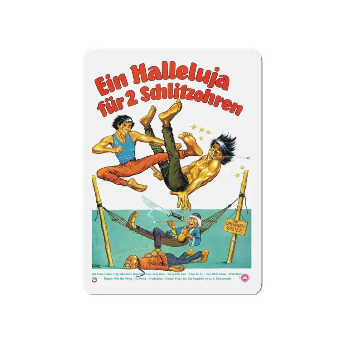 THE STORY OF DRUNKEN MASTER 1979 Movie Poster - Refrigerator Magnet 4 Inch - The Sticker Space