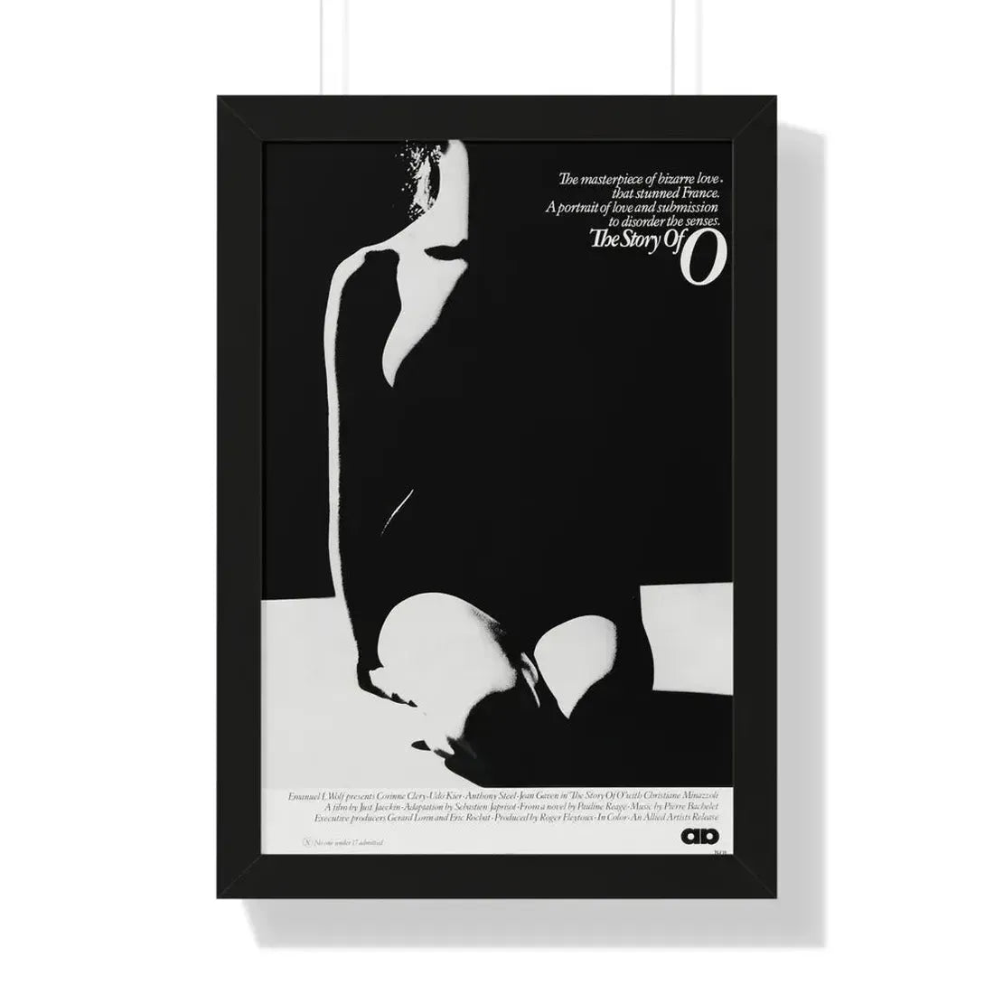 THE STORY OF O 1975 - Framed Movie Poster 16″ x 24″ Black - The Sticker Space