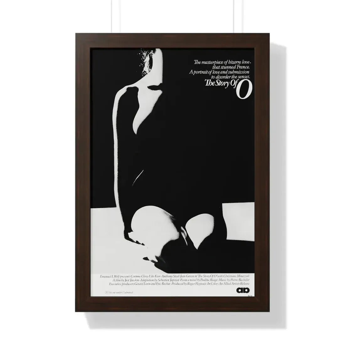 THE STORY OF O 1975 - Framed Movie Poster 16″ x 24″ Walnut - The Sticker Space