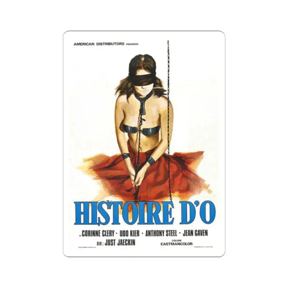 THE STORY OF O (FRENCH) 1975 Movie Poster - STICKER Vinyl Kiss-Cut Decal 2 Inch White - The Sticker Space