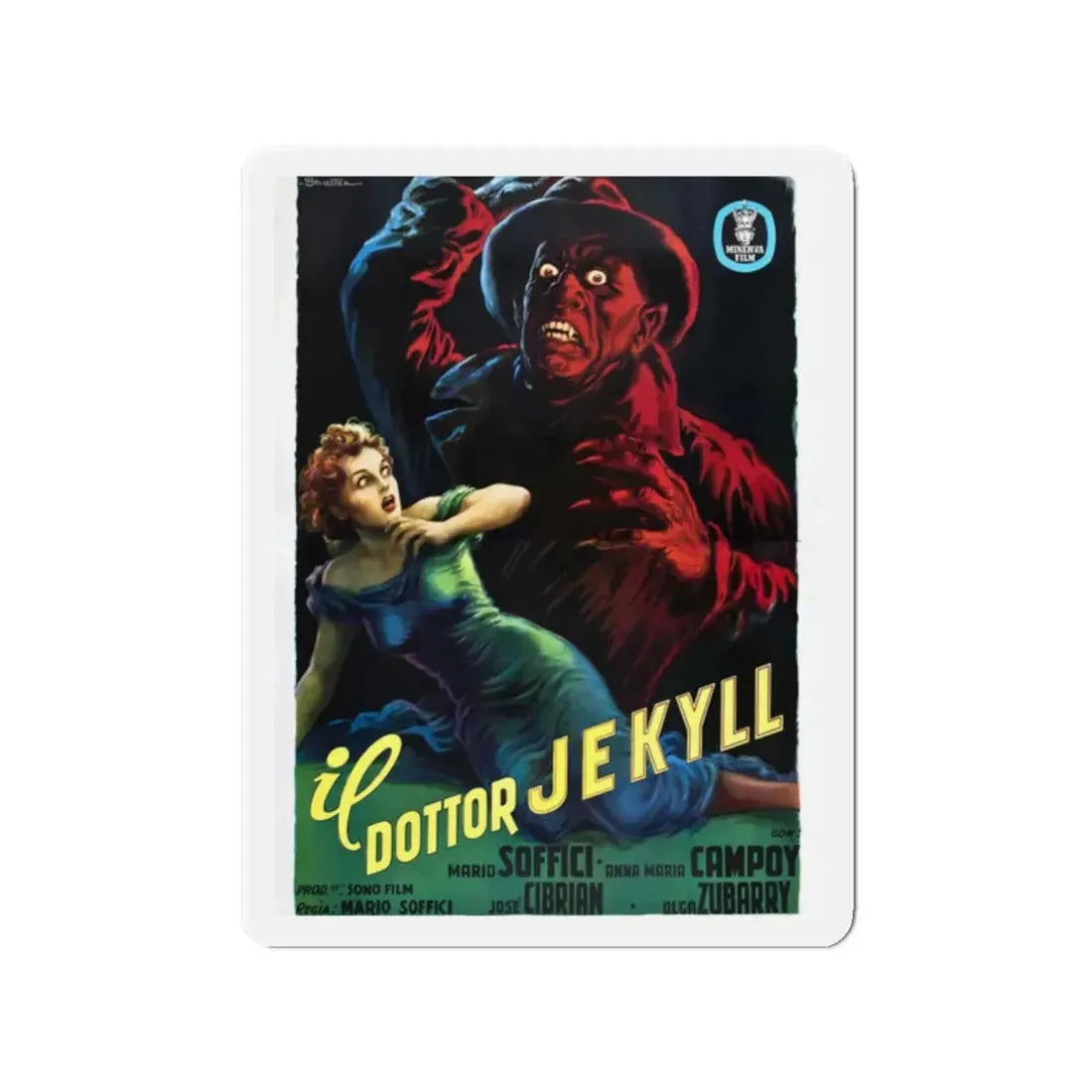 THE STRANGE CASE OF THE MAN AND THE BEAST 1951 Movie Poster - Refrigerator Magnet 2 Inch - The Sticker Space