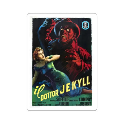 THE STRANGE CASE OF THE MAN AND THE BEAST 1951 Movie Poster - STICKER Vinyl Kiss-Cut Decal 2 Inch White - The Sticker Space