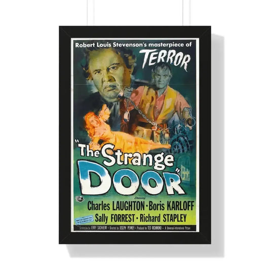 THE STRANGE DOOR 1951 - Framed Movie Poster 16″ x 24″ Black - The Sticker Space