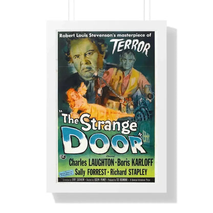 THE STRANGE DOOR 1951 - Framed Movie Poster 16″ x 24″ White - The Sticker Space
