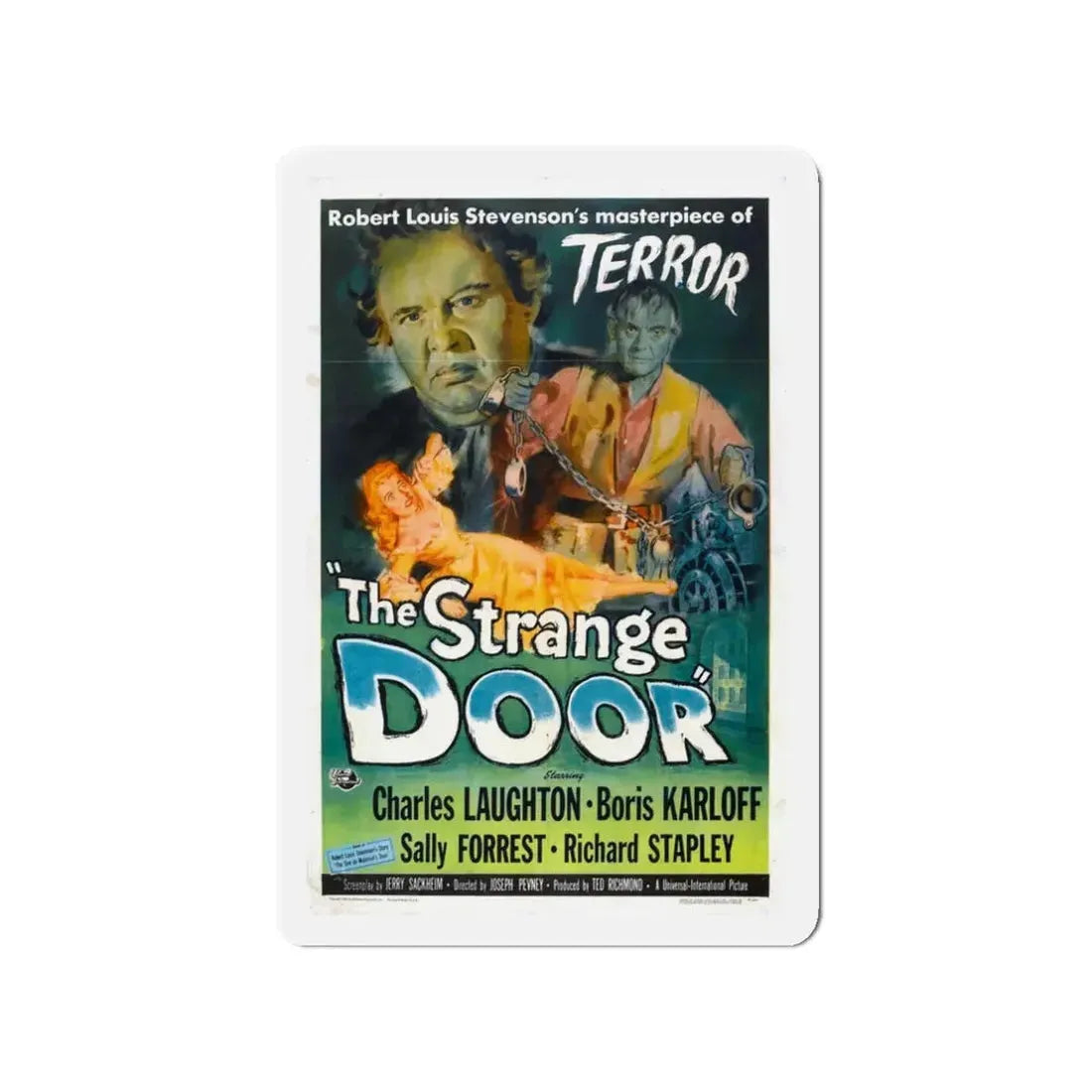 THE STRANGE DOOR 1951 Movie Poster - Refrigerator Magnet 3 Inch - The Sticker Space