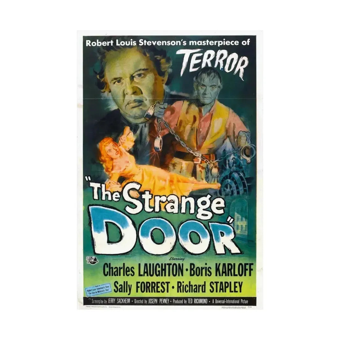 THE STRANGE DOOR 1951 - Paper Movie Poster - The Sticker Space