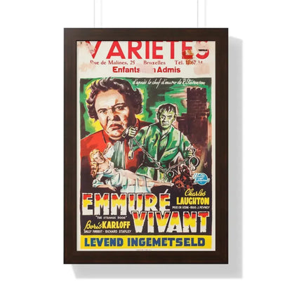 THE STRANGE DOOR (BELGIAN) 1951 - Framed Movie Poster 16″ x 24″ Walnut - The Sticker Space