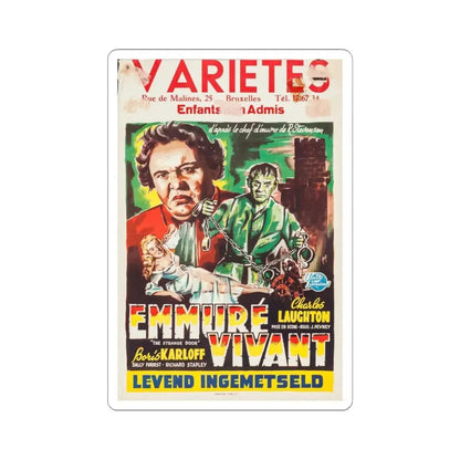 THE STRANGE DOOR (BELGIAN) 1951 Movie Poster - STICKER Vinyl Kiss-Cut Decal 6 Inch White - The Sticker Space
