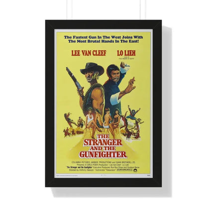 THE STRANGER AND THE GUNFIGHTER 1974 - Framed Movie Poster 16″ x 24″ Black - The Sticker Space