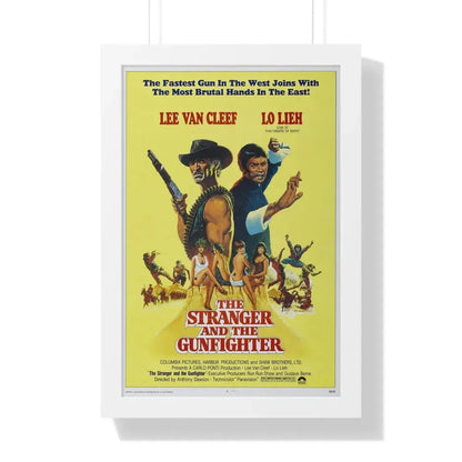 THE STRANGER AND THE GUNFIGHTER 1974 - Framed Movie Poster 16″ x 24″ White - The Sticker Space