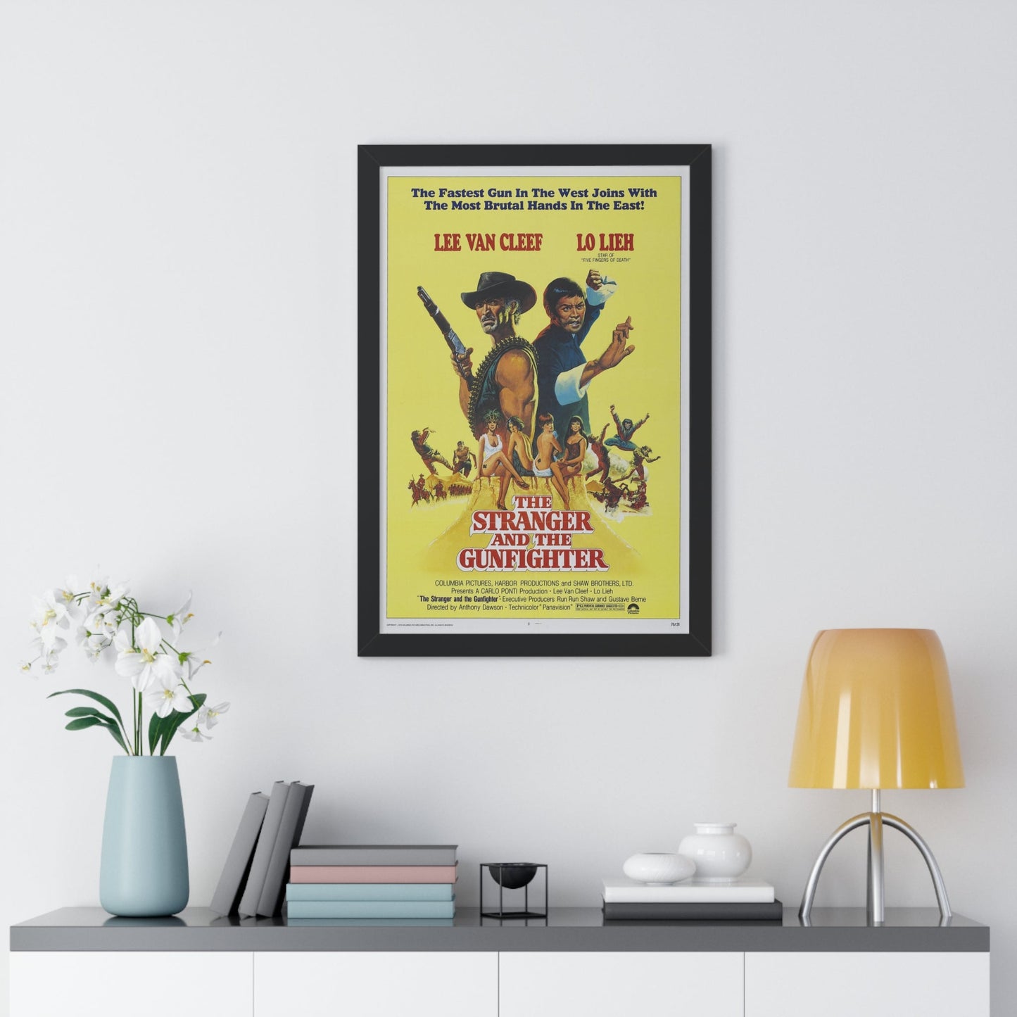 THE STRANGER AND THE GUNFIGHTER 1974 - Framed Movie Poster-The Sticker Space