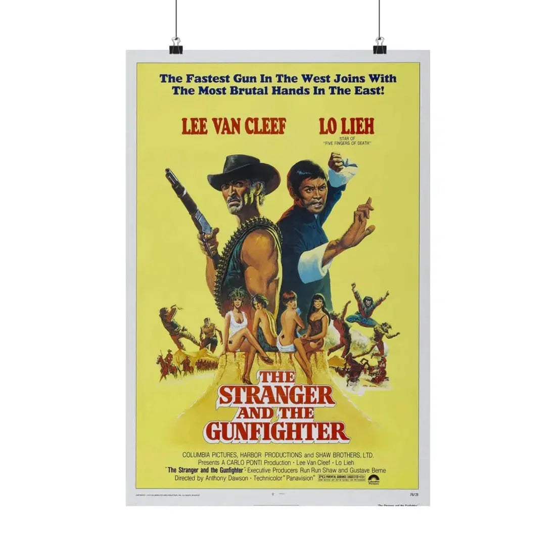 THE STRANGER AND THE GUNFIGHTER 1974 - Paper Movie Poster 16″ x 24″ Matte - The Sticker Space