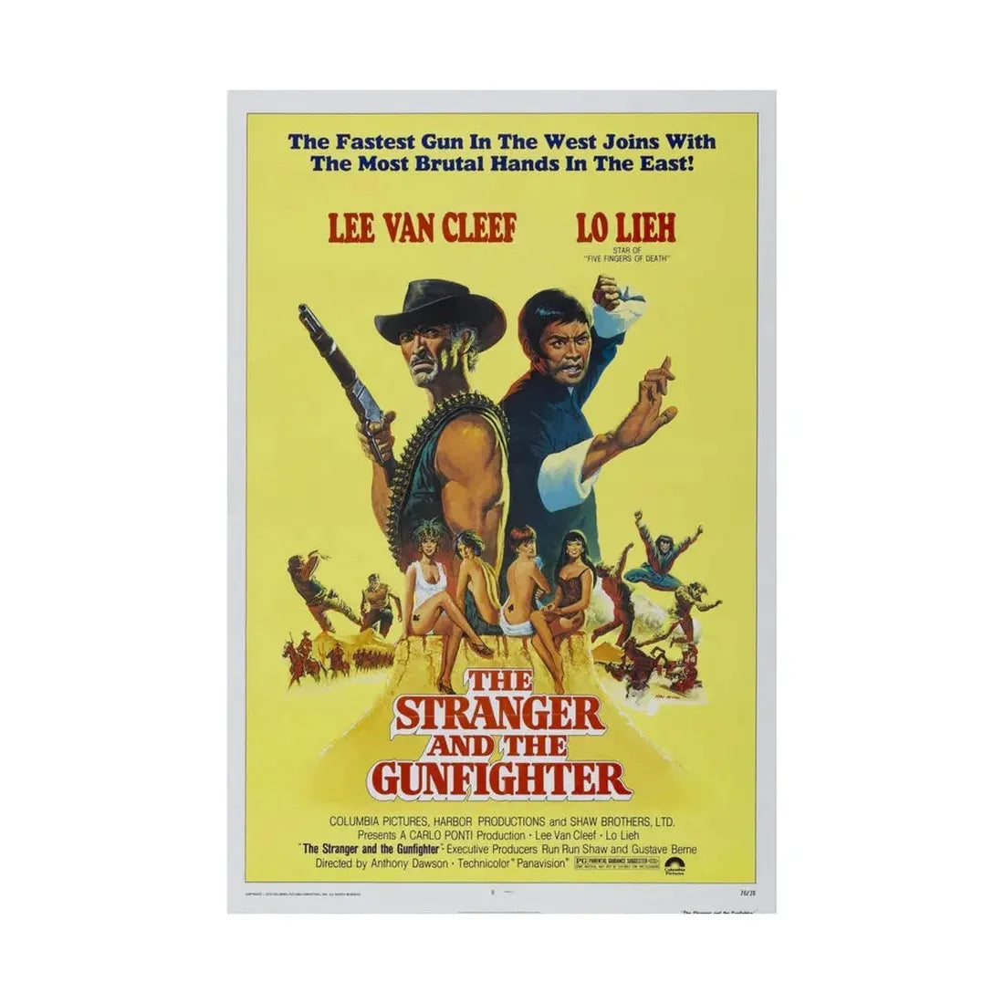 THE STRANGER AND THE GUNFIGHTER 1974 - Paper Movie Poster - The Sticker Space