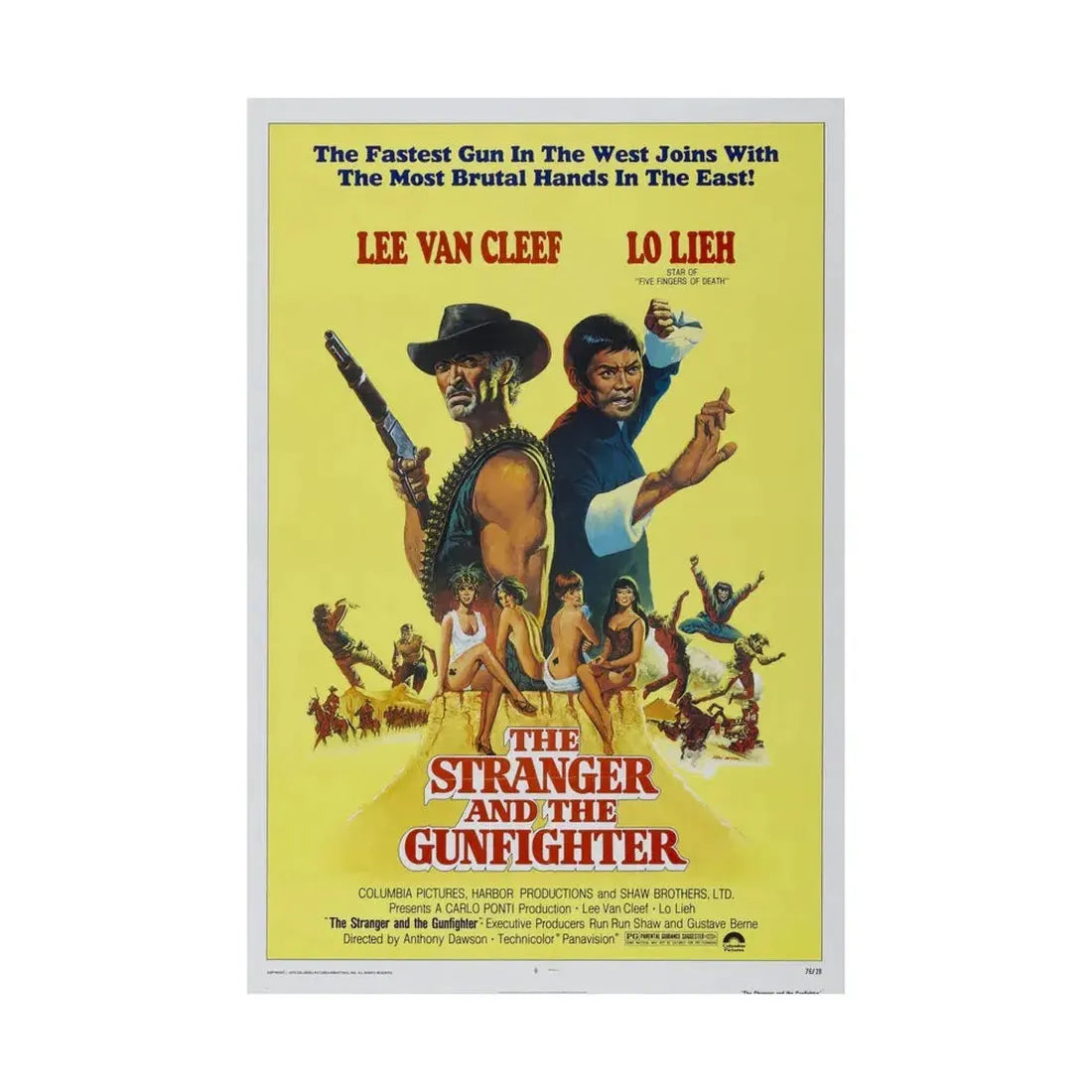 THE STRANGER AND THE GUNFIGHTER 1974 - Paper Movie Poster - The Sticker Space