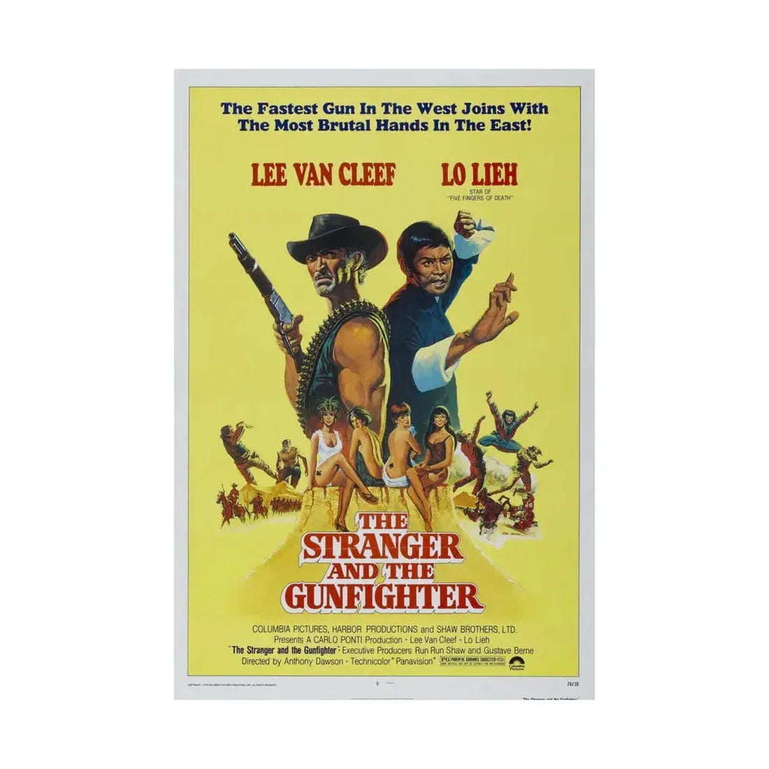 THE STRANGER AND THE GUNFIGHTER 1974 - Paper Movie Poster - The Sticker Space