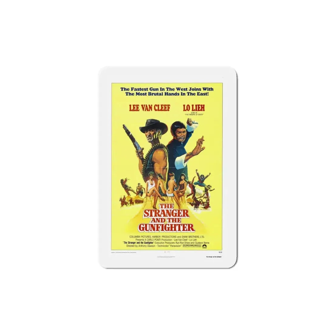 The Stranger and the Gunfighter 1976 Movie Poster Refrigerator Magnet 4 Inch - The Sticker Space