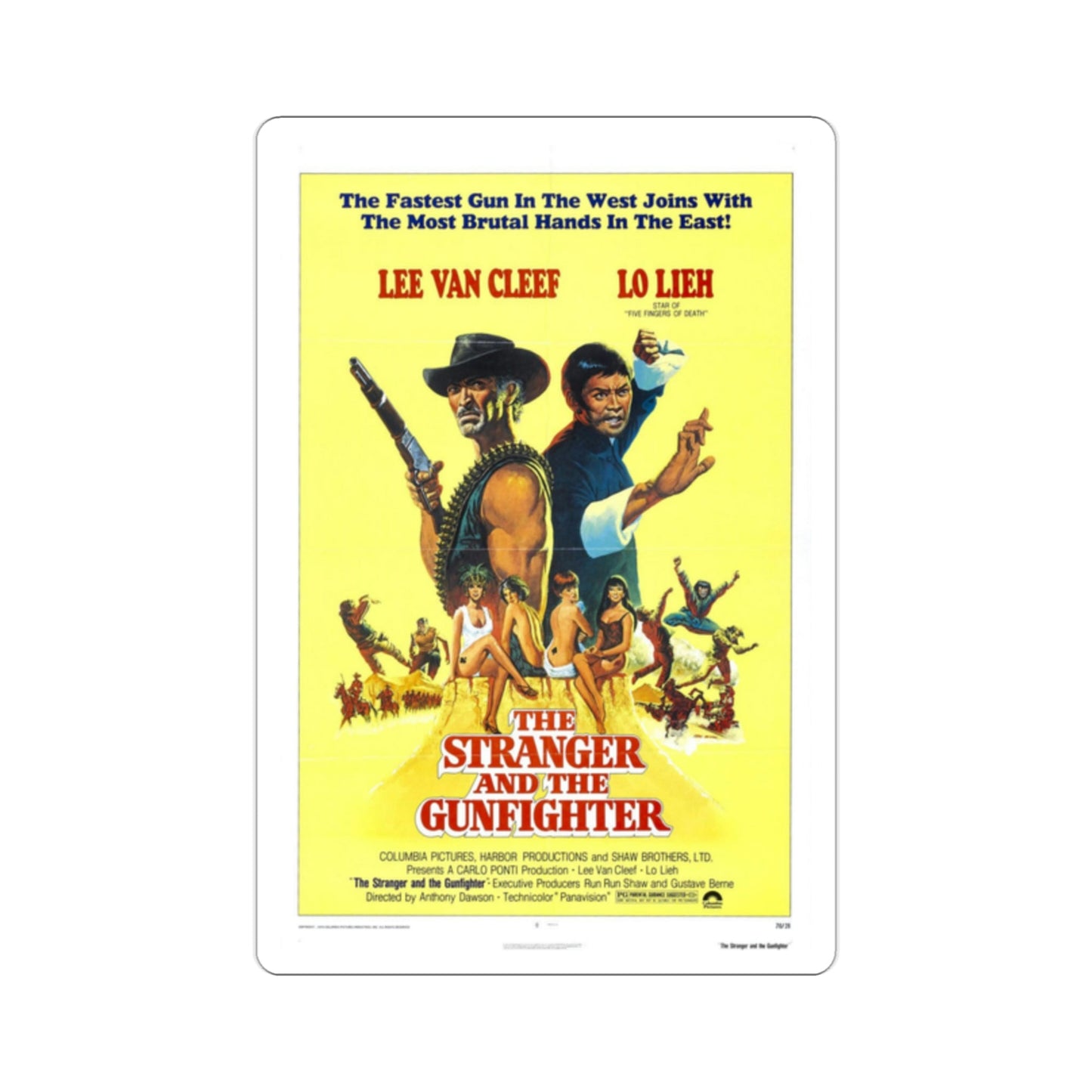 The Stranger and the Gunfighter 1976 Movie Poster STICKER Vinyl Die-Cut Decal-2 Inch-The Sticker Space
