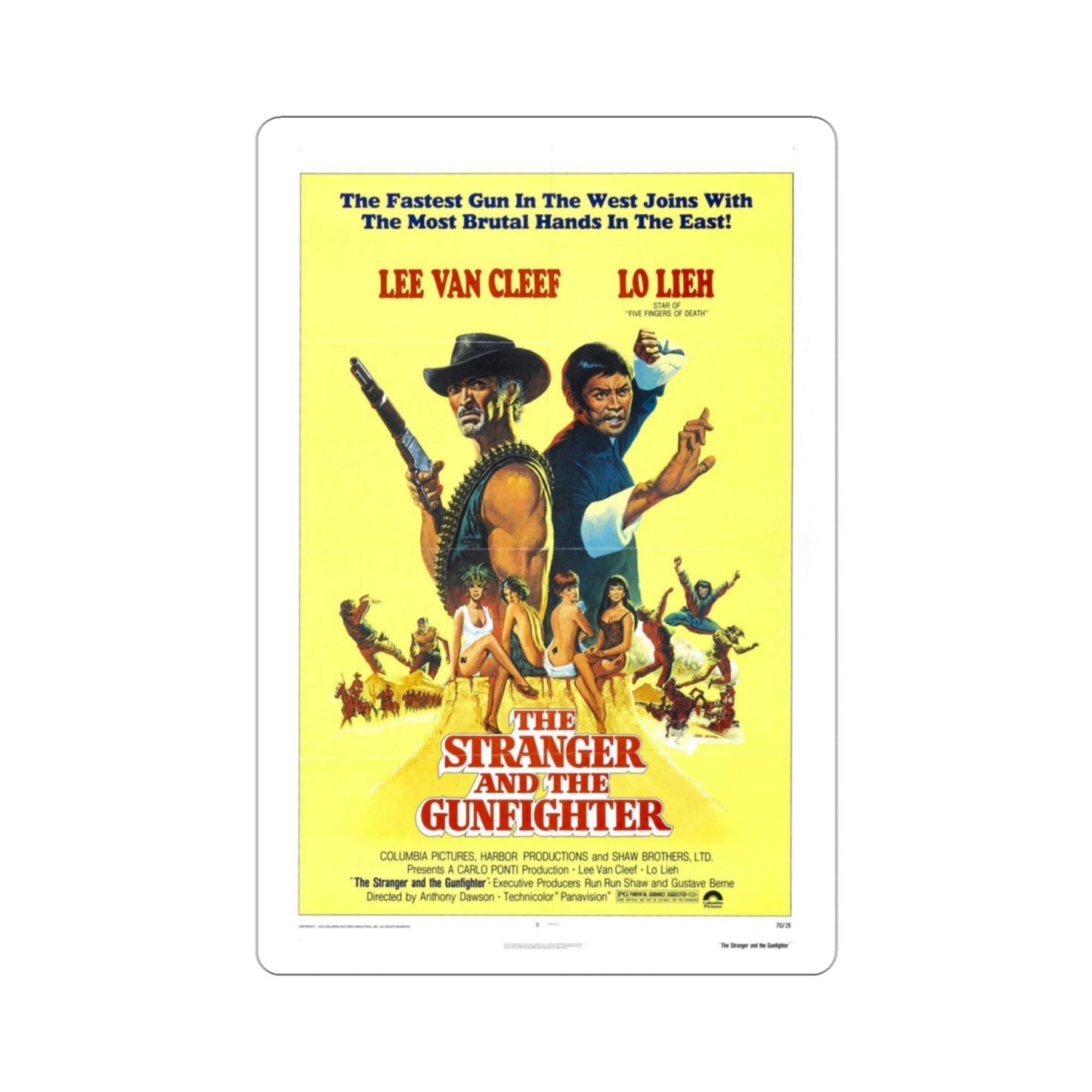 The Stranger and the Gunfighter 1976 Movie Poster STICKER Vinyl Die-Cut Decal-3 Inch-The Sticker Space