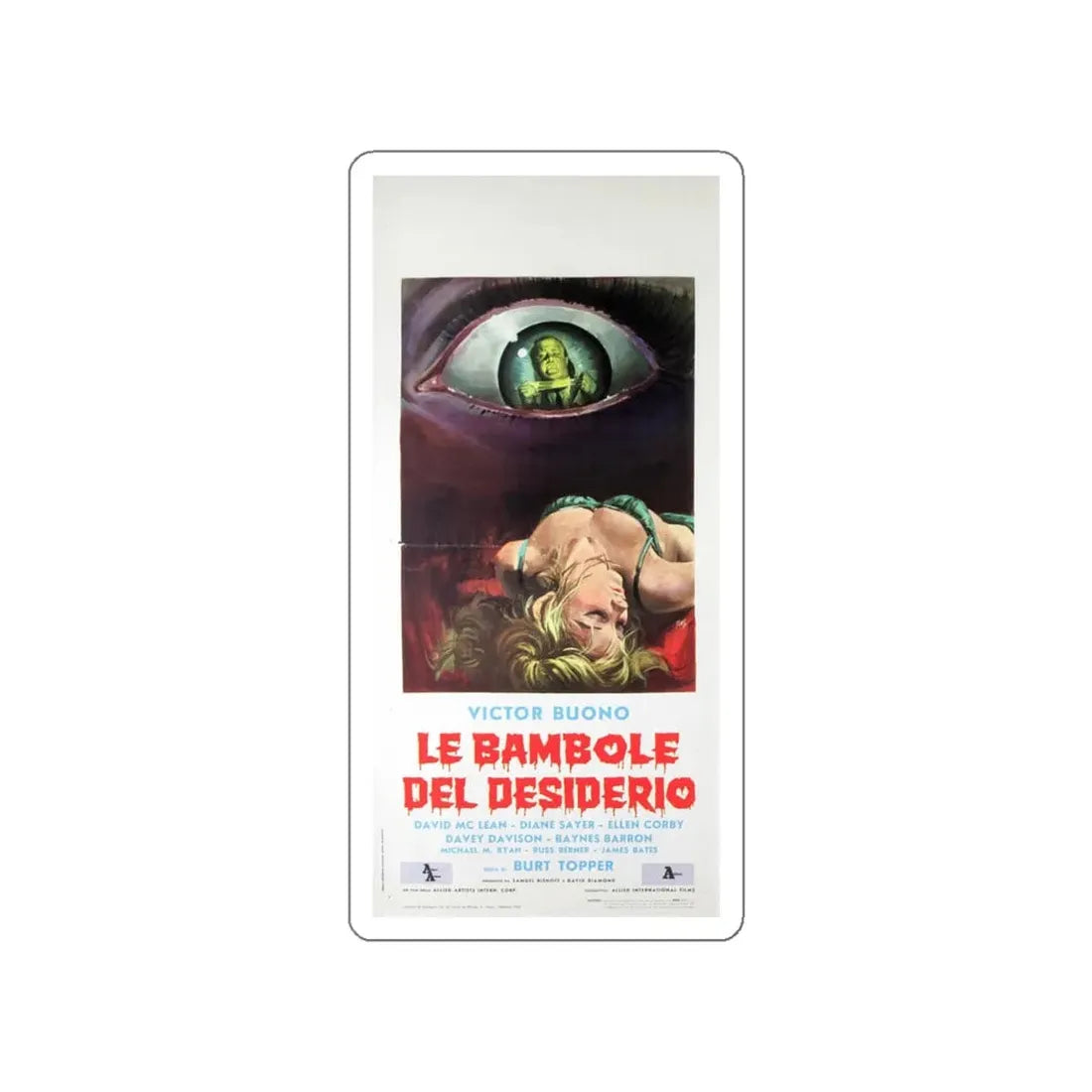 THE STRANGLER (ITALIAN) 1964 Movie Poster STICKER Vinyl Die-Cut Decal 4 Inch - The Sticker Space