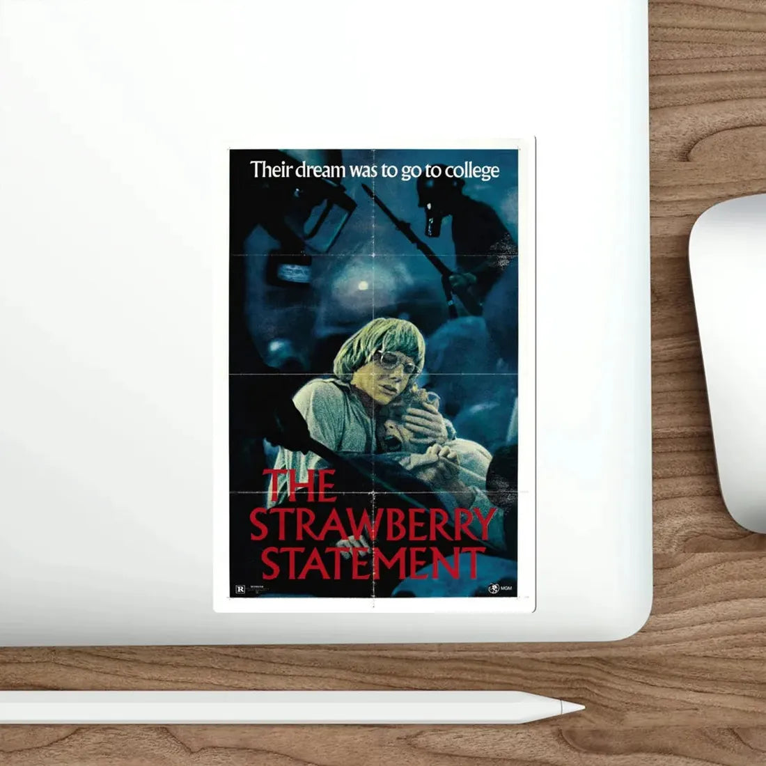 The Strawberry Statement 1970 Movie Poster STICKER Vinyl Die-Cut Decal - The Sticker Space