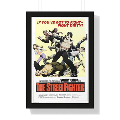 THE STREET FIGHTER 1974 - Framed Movie Poster 16″ x 24″ Black - The Sticker Space