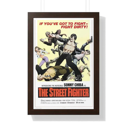THE STREET FIGHTER 1974 - Framed Movie Poster 16″ x 24″ Walnut - The Sticker Space