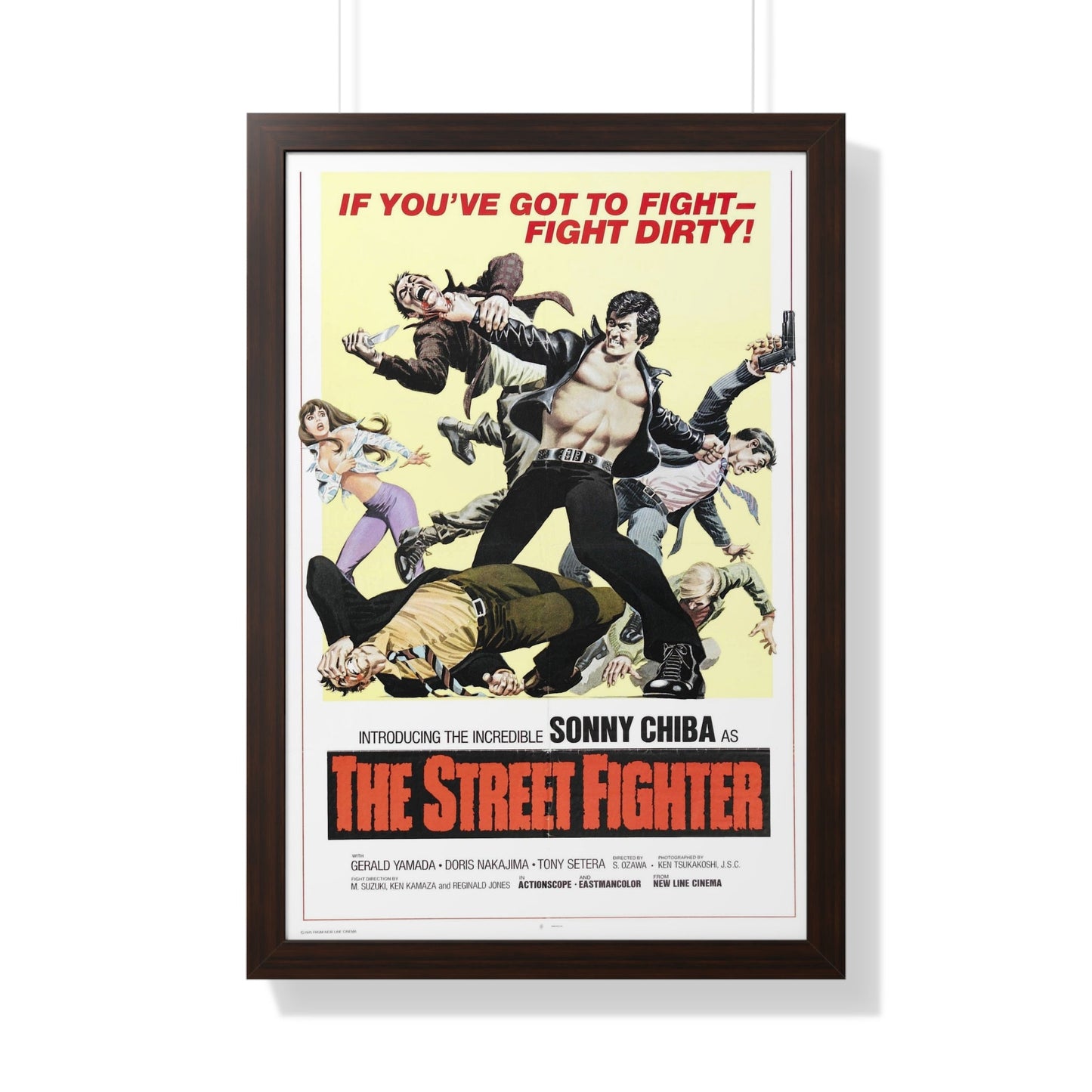 THE STREET FIGHTER 1974 - Framed Movie Poster-20" x 30"-The Sticker Space