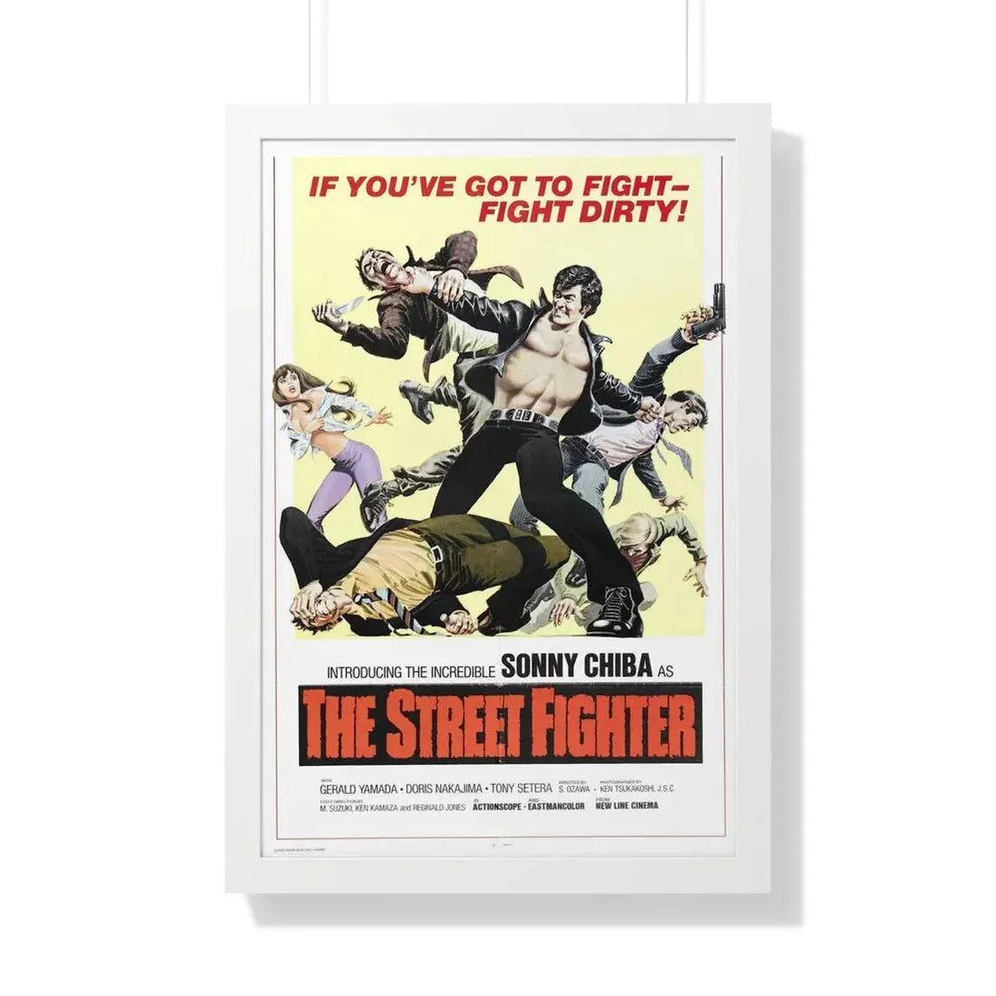 THE STREET FIGHTER 1974 - Framed Movie Poster 20" x 30" White - The Sticker Space