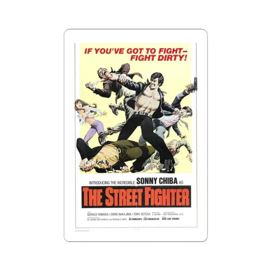 THE STREET FIGHTER 1974 Movie Poster - STICKER Vinyl Kiss-Cut Decal 2 Inch White - The Sticker Space