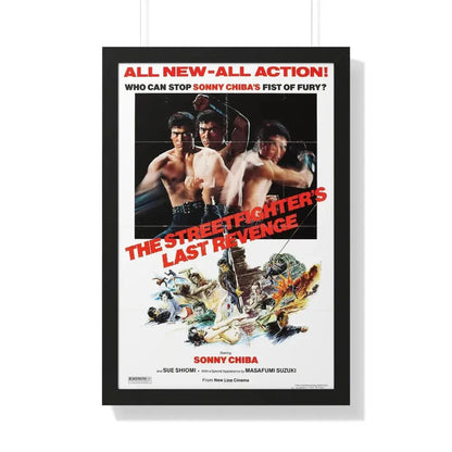 THE STREETFIGHTERS LAST REVENGE 1974 - Framed Movie Poster 20" x 30" Black - The Sticker Space