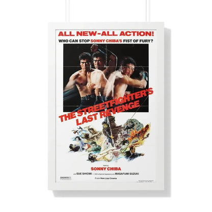 THE STREETFIGHTERS LAST REVENGE 1974 - Framed Movie Poster 20" x 30" White - The Sticker Space
