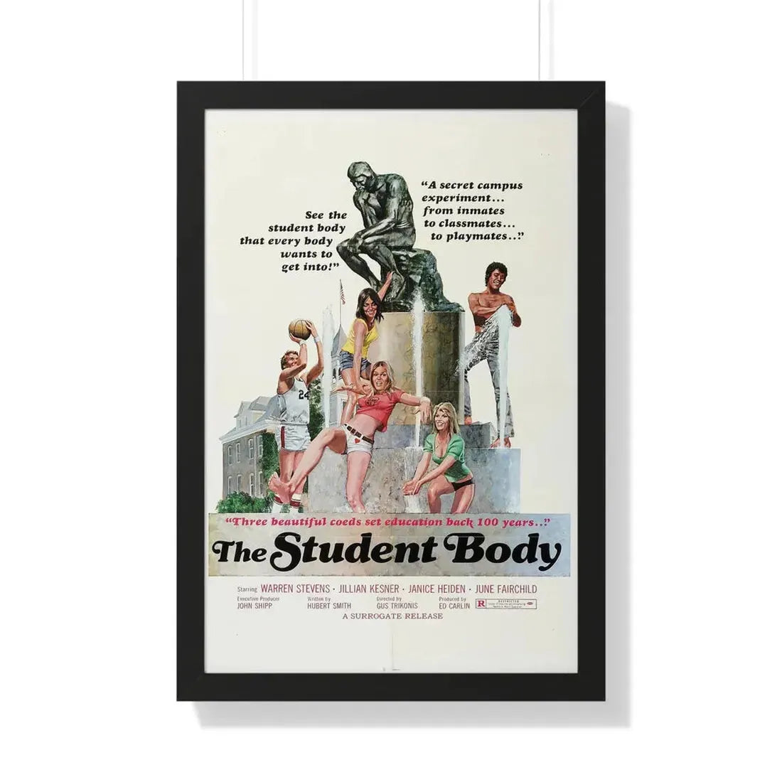 THE STUDENT BODY 1976 - Framed Movie Poster 20" x 30" Black - The Sticker Space