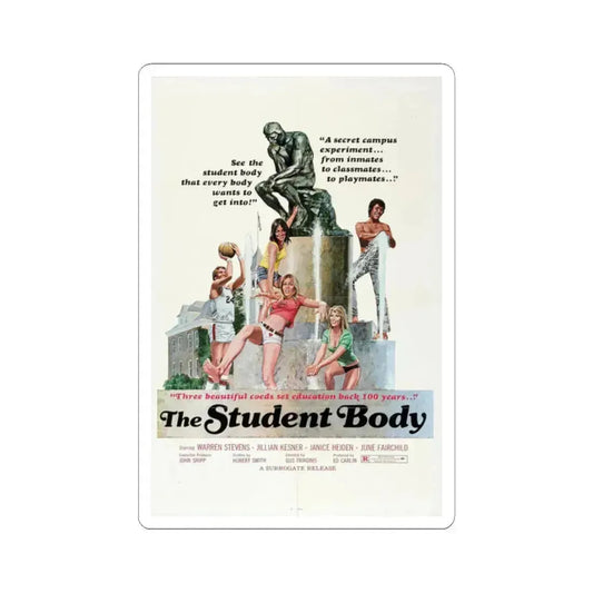 The Student Body 1976 Movie Poster - STICKER Vinyl Kiss-Cut Decal 2 Inch White - The Sticker Space